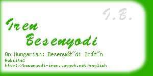 iren besenyodi business card